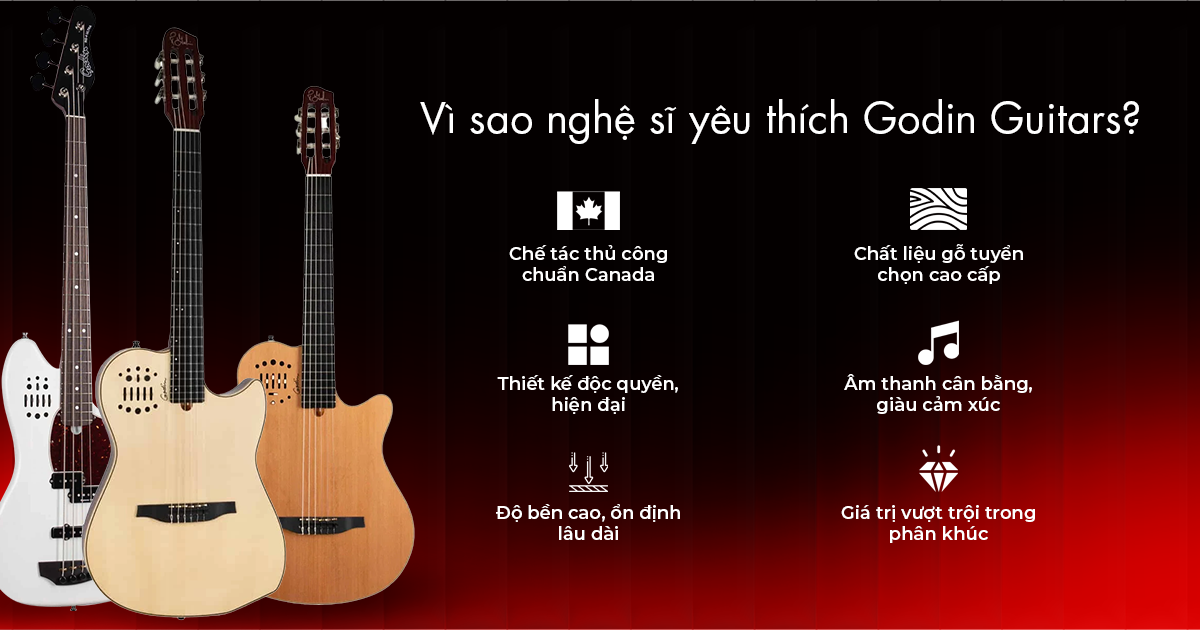 Vì sao nghệ sĩ yêu thích Godin Guitars?